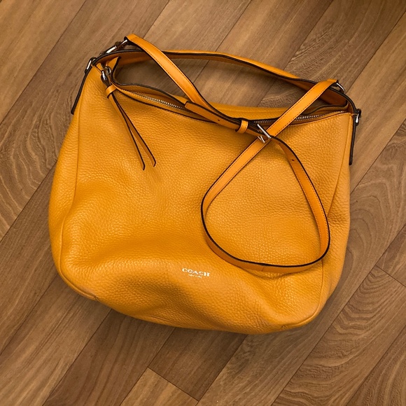 Coach Bleecker Sullivan NWOT Tangerine Orange Hobo 31623 Soft Pebbled Leather - Picture 2 of 13